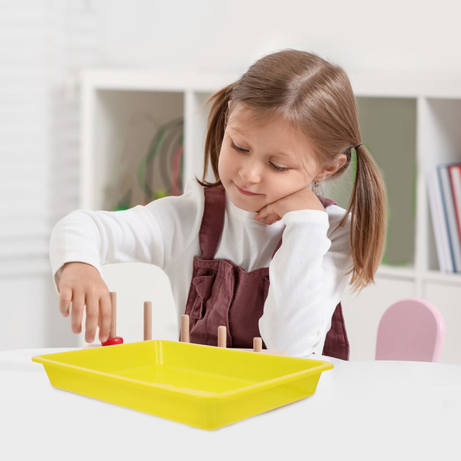 Art Craft For Preschoolers - 4Pcs Plastic Colorful Storage Tray Strong