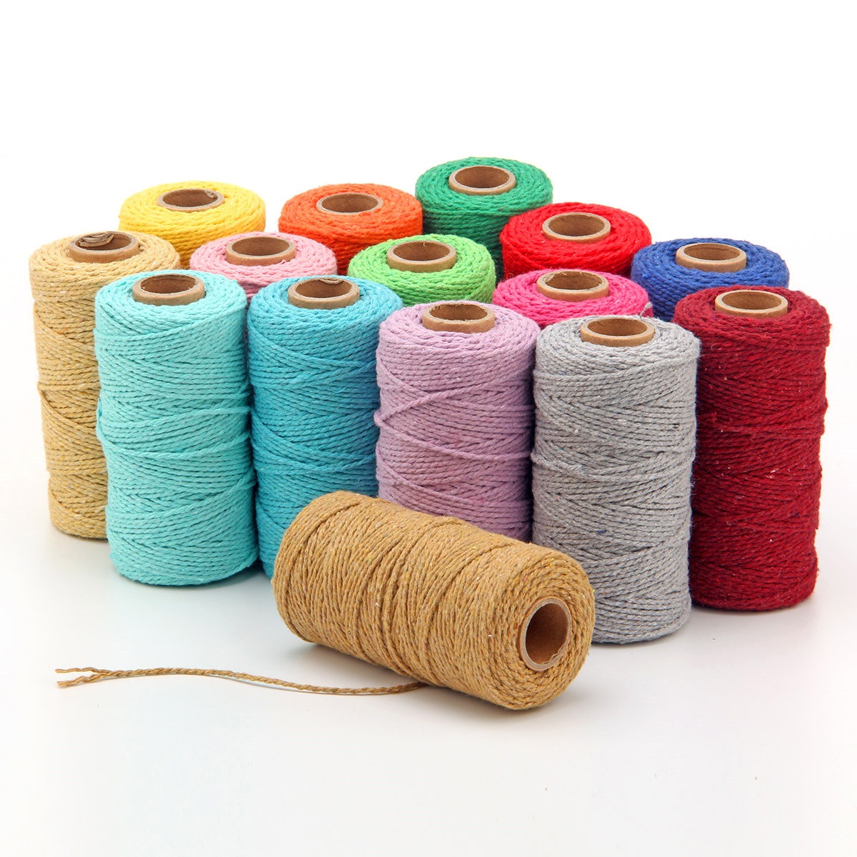 Macrame Cord Cotton - 2mm Rope Twisted-Cord 100m Cotton Rope