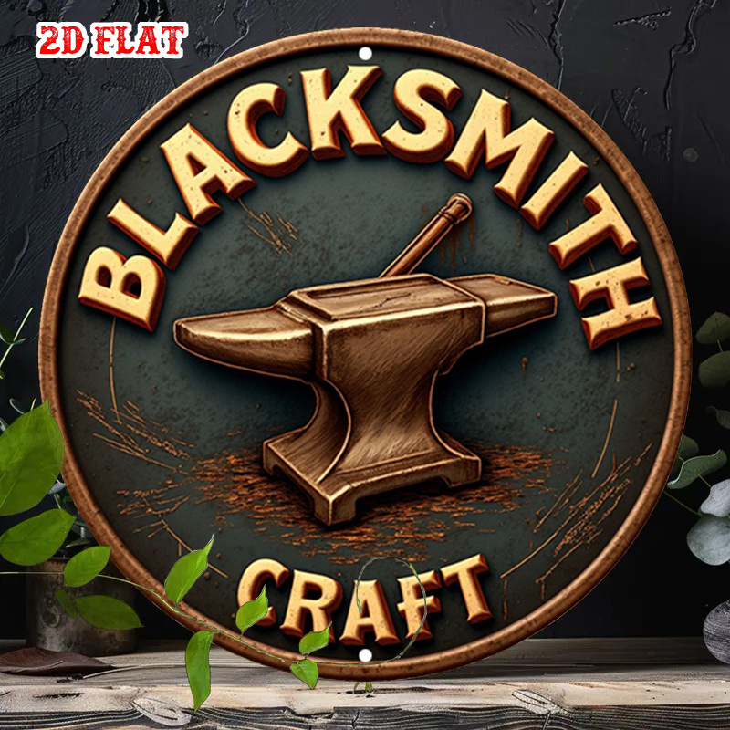 Art Craft Logo - 2D Flat, 1pc Vintage Blacksmith Craft