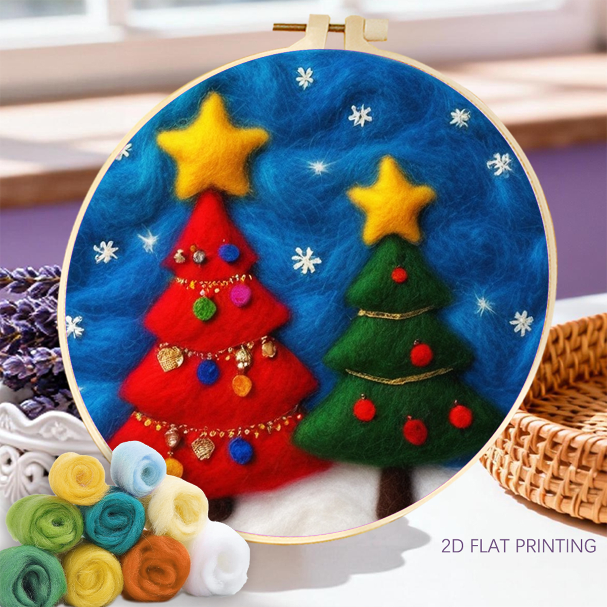 Art Craft Kite - RUOPOTY Wool Felt Painting Picture Christmas