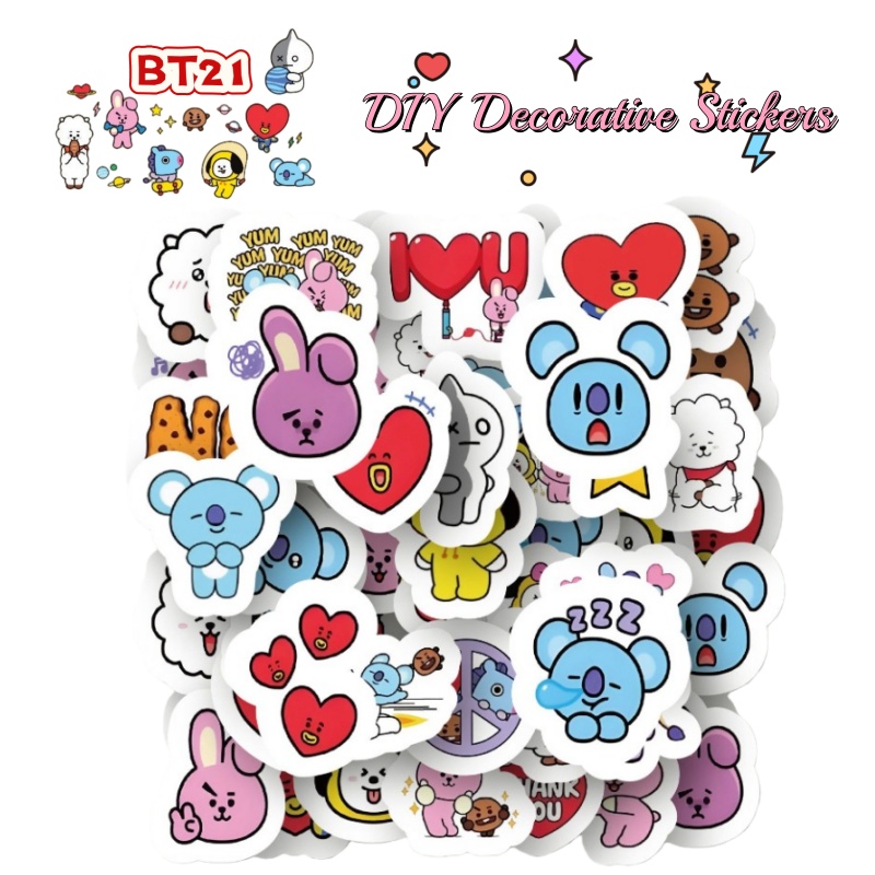 Origami Paper Set - BT21 koya Shooky Mang Chimmy Tata