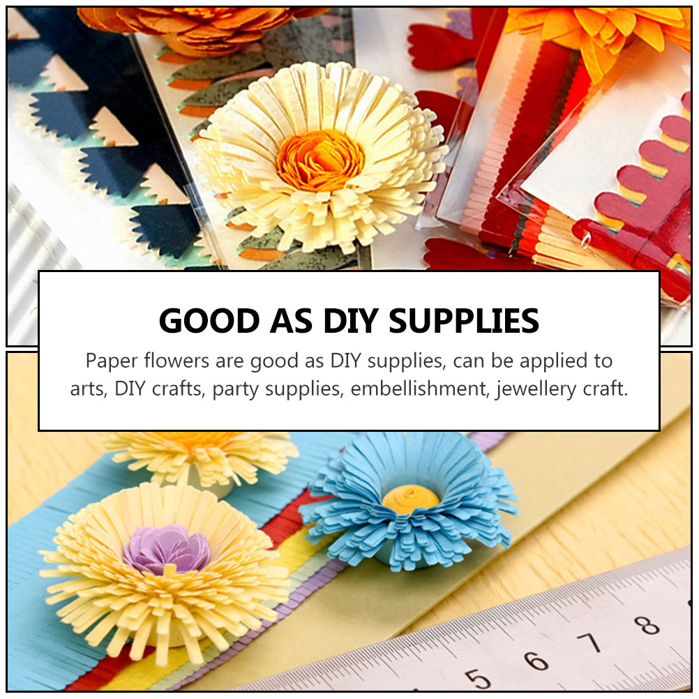 Quilling Paper Strips - 60Pcs Art Quilling Paper Strips Flower