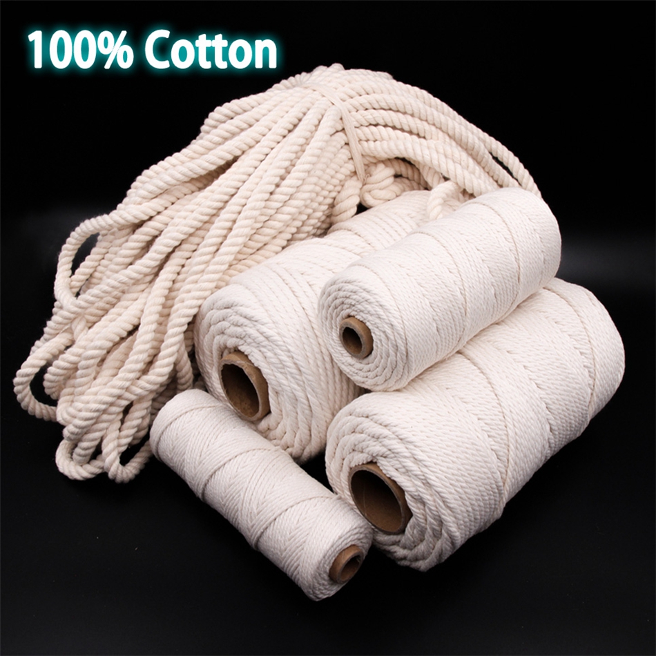 Macrame Cord Cotton - 1mm-10mm 100% Cotton Macrame Cord Rope