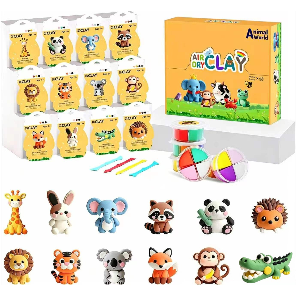 Air Dry Clay - Air Dry Clay Kit with 12