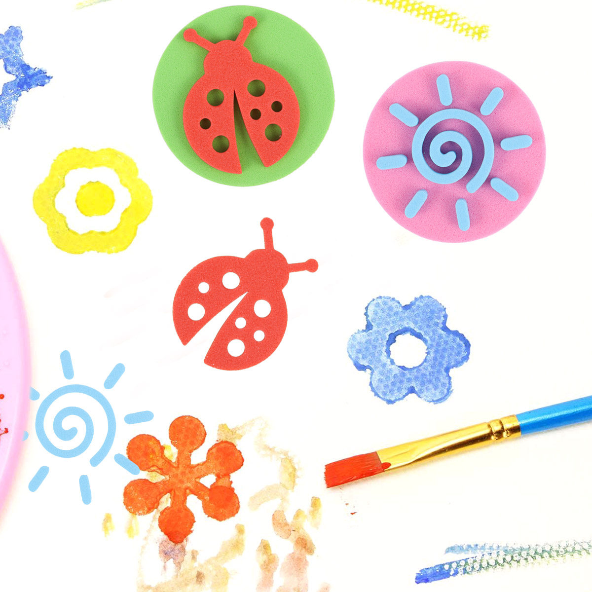 12Pcs Creative Painting Stampe - Art Craft For Preschoolers ulasan dan harga