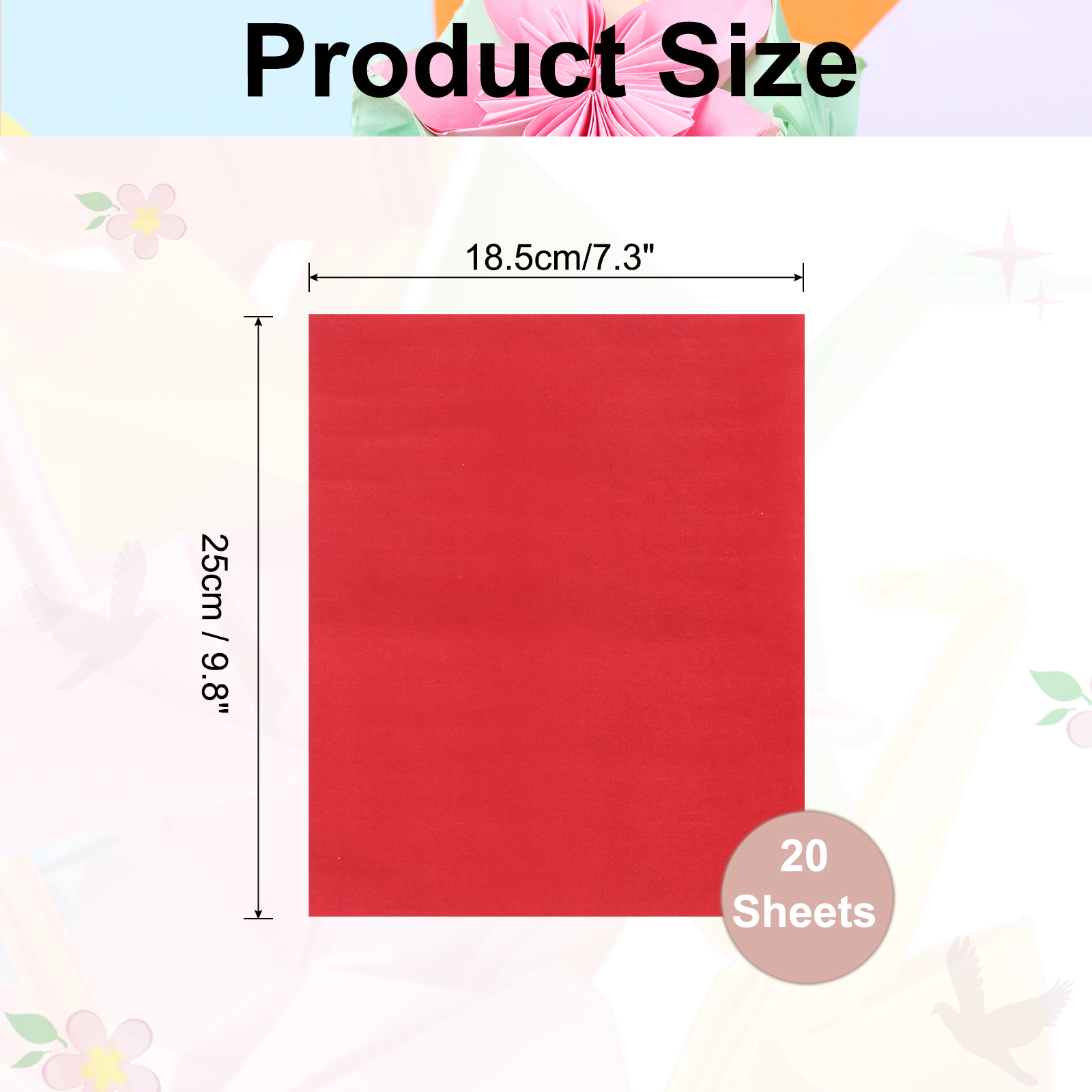 20 Sheet Large Origami Paper S - Art Craft Kite ulasan dan harga