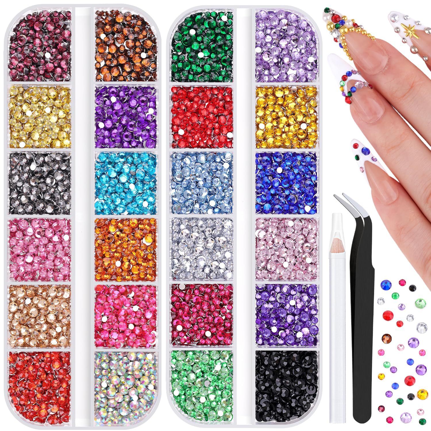 24 Color 2-Pack Glitter Nail A - Art Craft Notebook ulasan dan harga