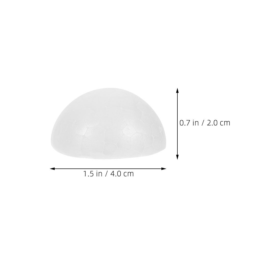 100Pcs Smooth White Foam Hemis - Art Craft For Christmas ulasan dan harga