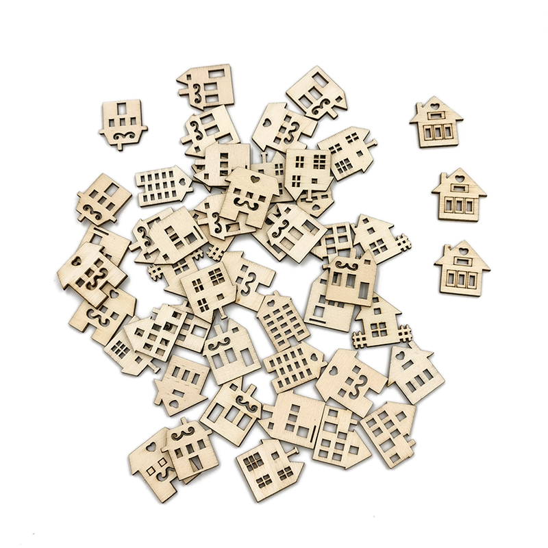 50pcs DIY Crafts Blank House S - Art Craft For Preschoolers ulasan dan harga
