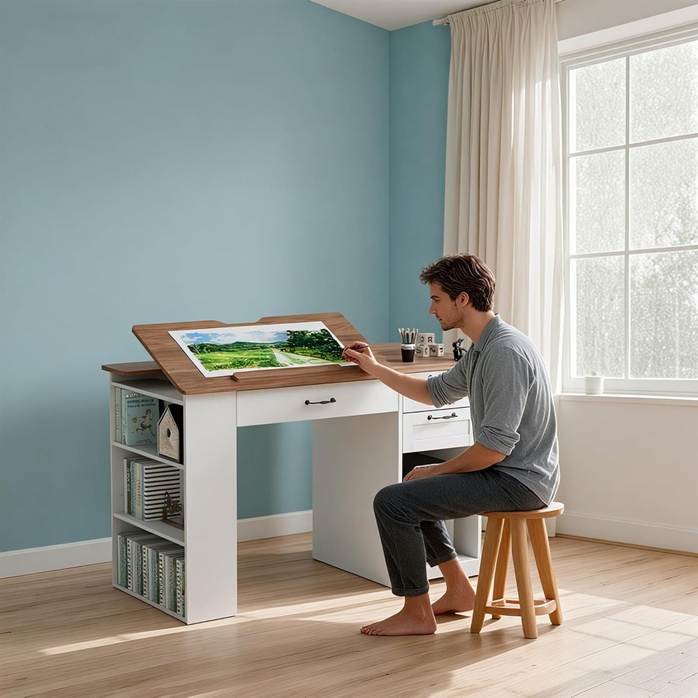 Adjustable Art Table with Stor - Art & Craft Kortingscode ulasan dan harga