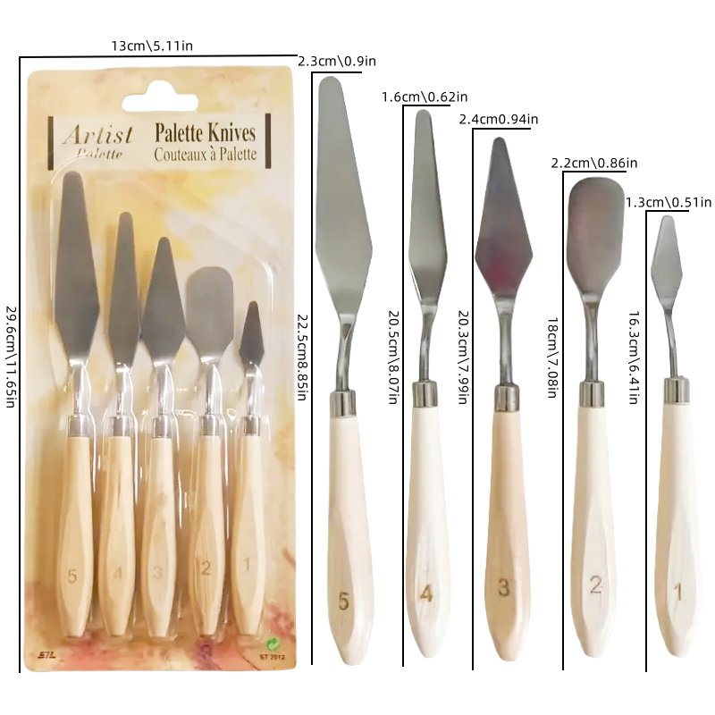 5-piece oil painting palette k - Painting Knife Palette ulasan dan harga