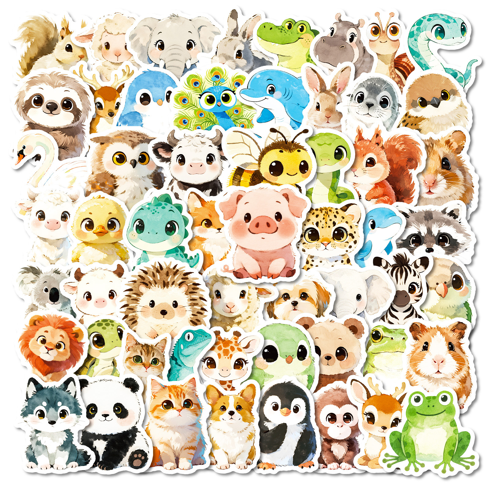 56Pcs Cute Animal Cartoon Graf - Art Craft Notebook ulasan dan harga