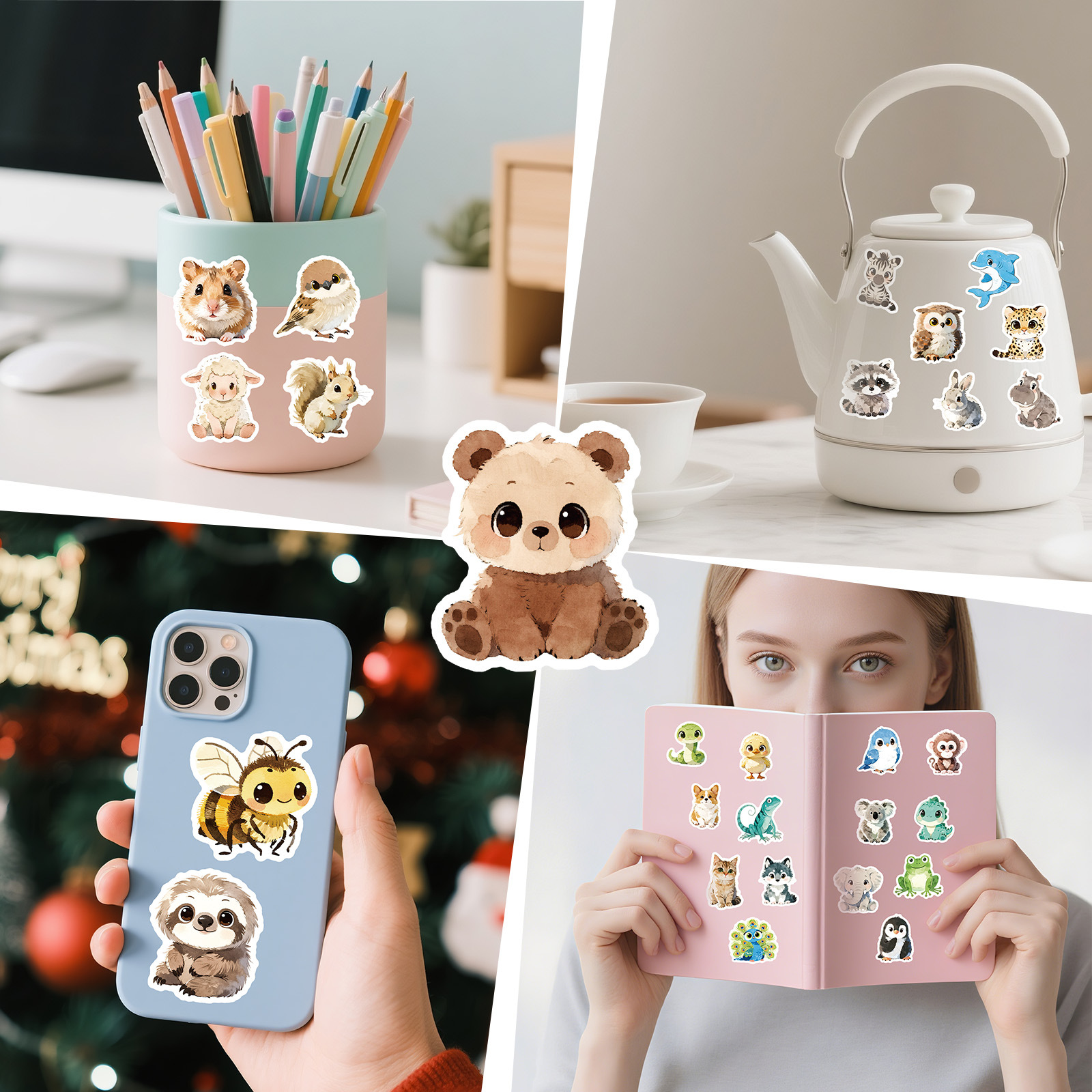 56Pcs Cute Animal Cartoon Graf - Art Craft Notebook ulasan dan harga