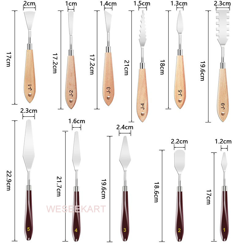 11Pcs Painting Knives Set Stai - Painting Knife Palette ulasan dan harga