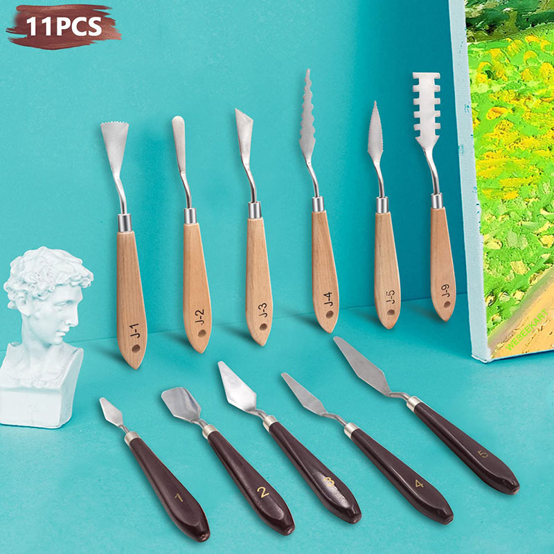 11Pcs Painting Knives Set Stai - Painting Knife Palette ulasan dan harga