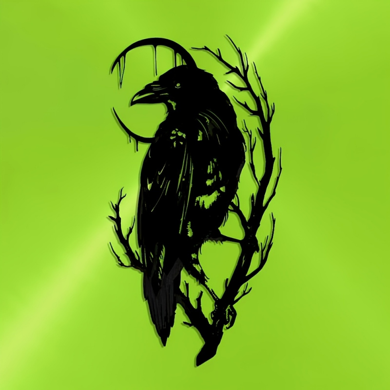 Branch and Crow Metal Sign，Hal - Art Craft For Christmas ulasan dan harga