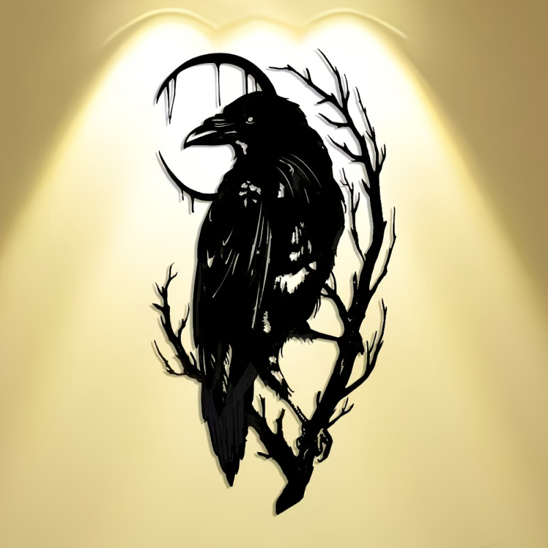 Branch and Crow Metal Sign，Hal - Art Craft For Christmas ulasan dan harga