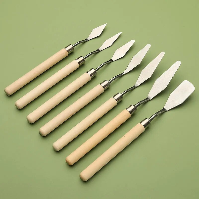 7pcs Stainless Steel Painting  - Painting Knife Palette ulasan dan harga