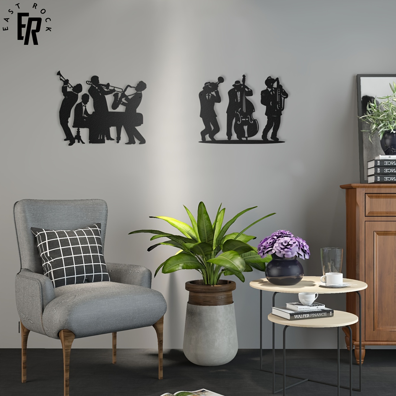 Metal Musician Silhouette Wall - Art Craft Logo ulasan dan harga