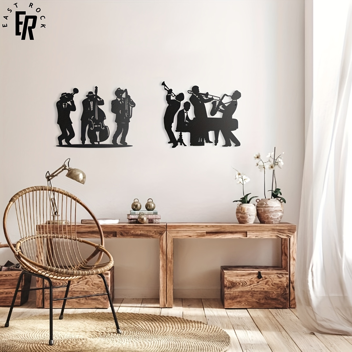 Metal Musician Silhouette Wall - Art Craft Logo ulasan dan harga