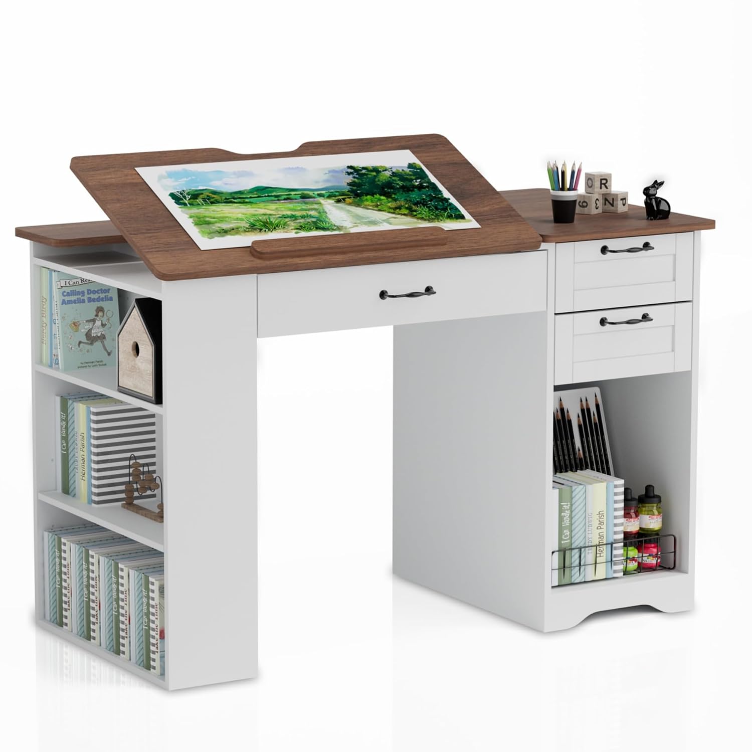 Drafting Table with Storage Ca - Art & Craft Kortingscode ulasan dan harga