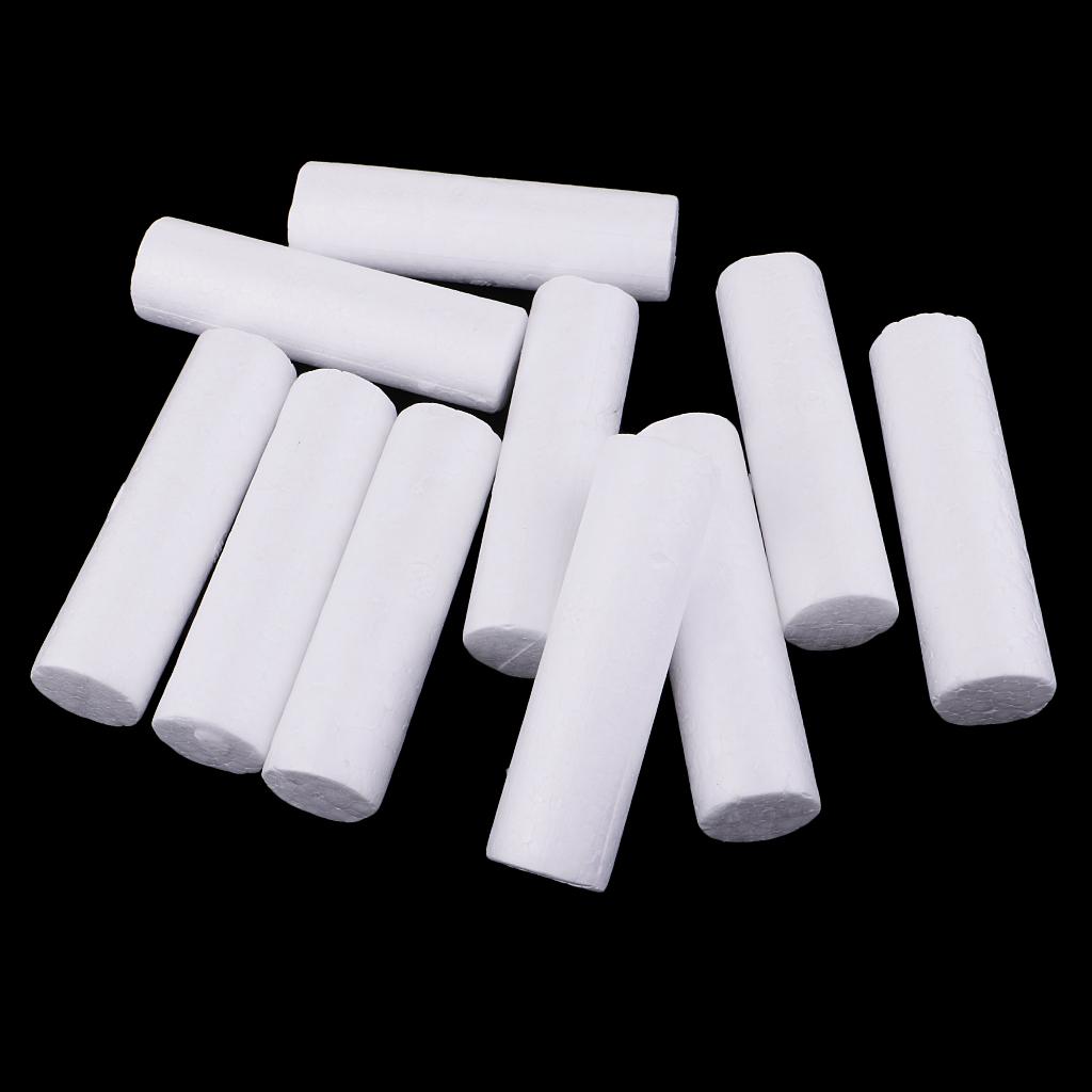 10 Pieces Blank White Cylinder - Art Craft For Christmas ulasan dan harga