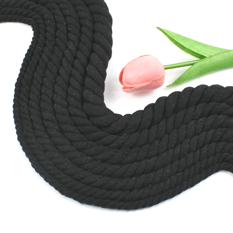 1-5M 5-20mm Black 3 Shares Twi - Macrame Cord Cotton ulasan dan harga