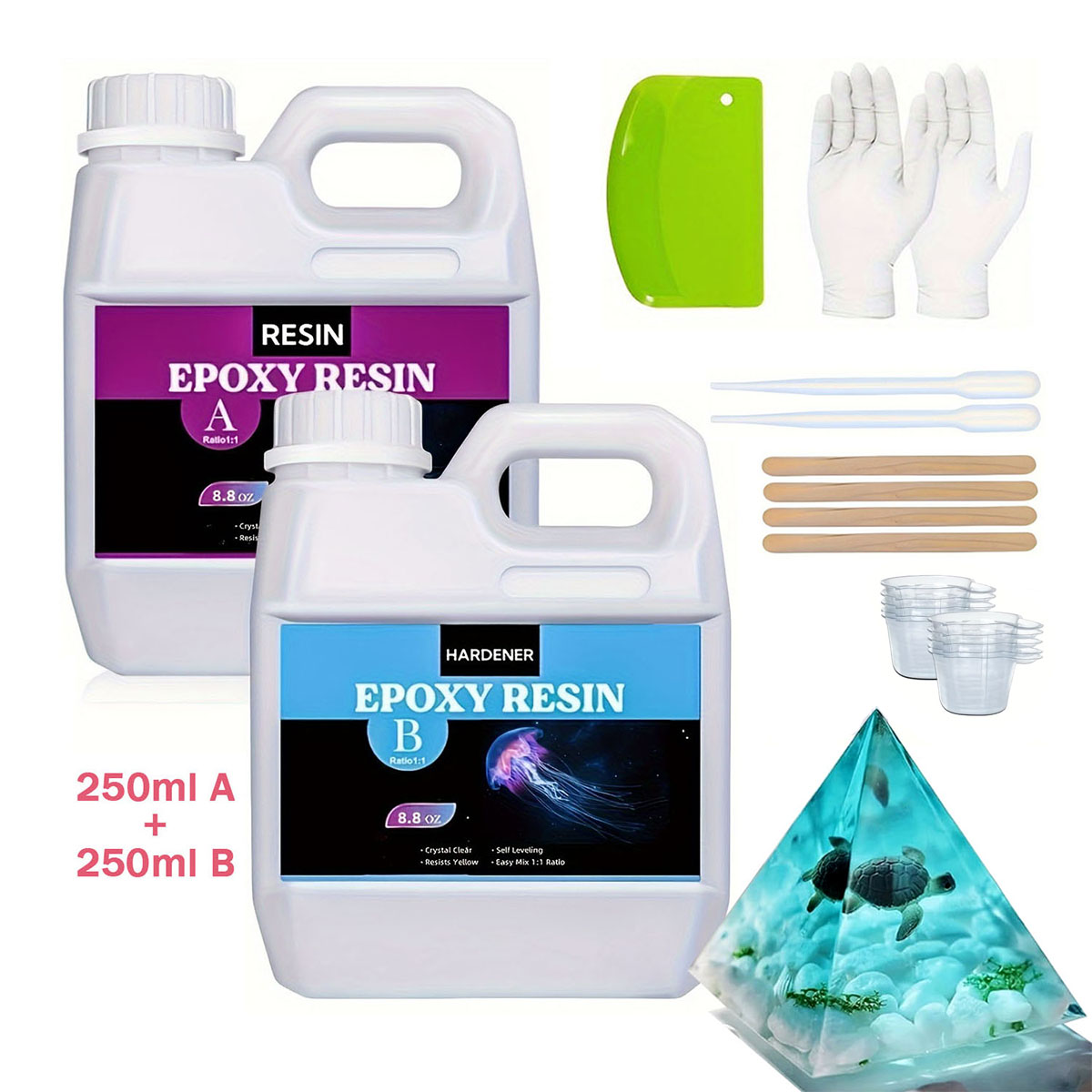125ml/250ml Crystal Clear Cast - Resin Casting Mold ulasan dan harga