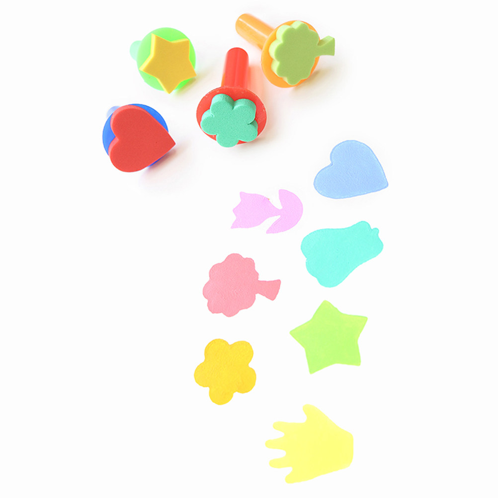 6Pcs Kids Painting Tools Spong - Art Craft For Preschoolers ulasan dan harga