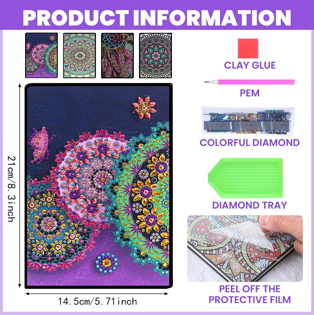 One mandala pattern, DIY irreg - Art Craft Notebook ulasan dan harga