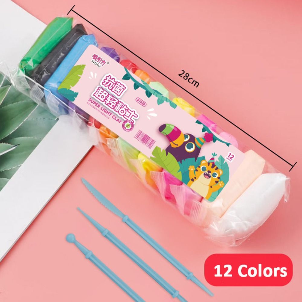 12/24/36pcs New Ultra-Light Pl - Air Dry Clay ulasan dan harga