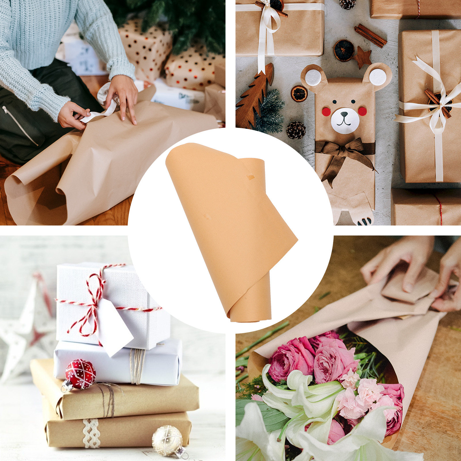 Brown Craft Paper Roll 1 Roll  - Art Craft For Christmas ulasan dan harga