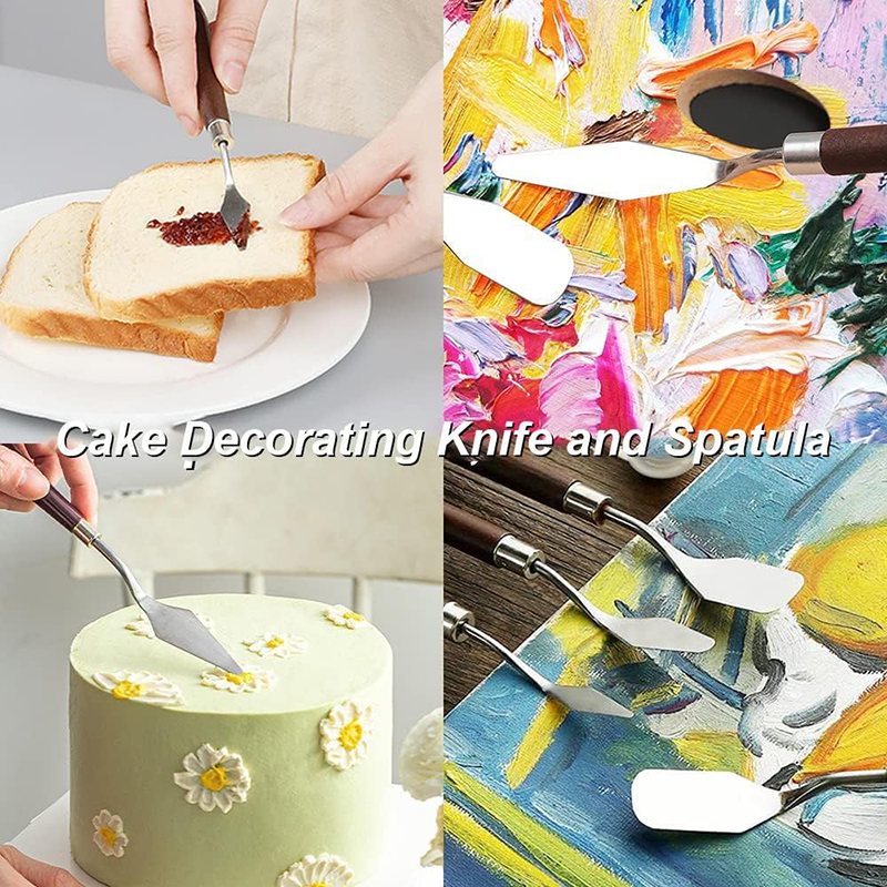 5Pcs Cake Cream Spatula Set St - Painting Knife Palette ulasan dan harga