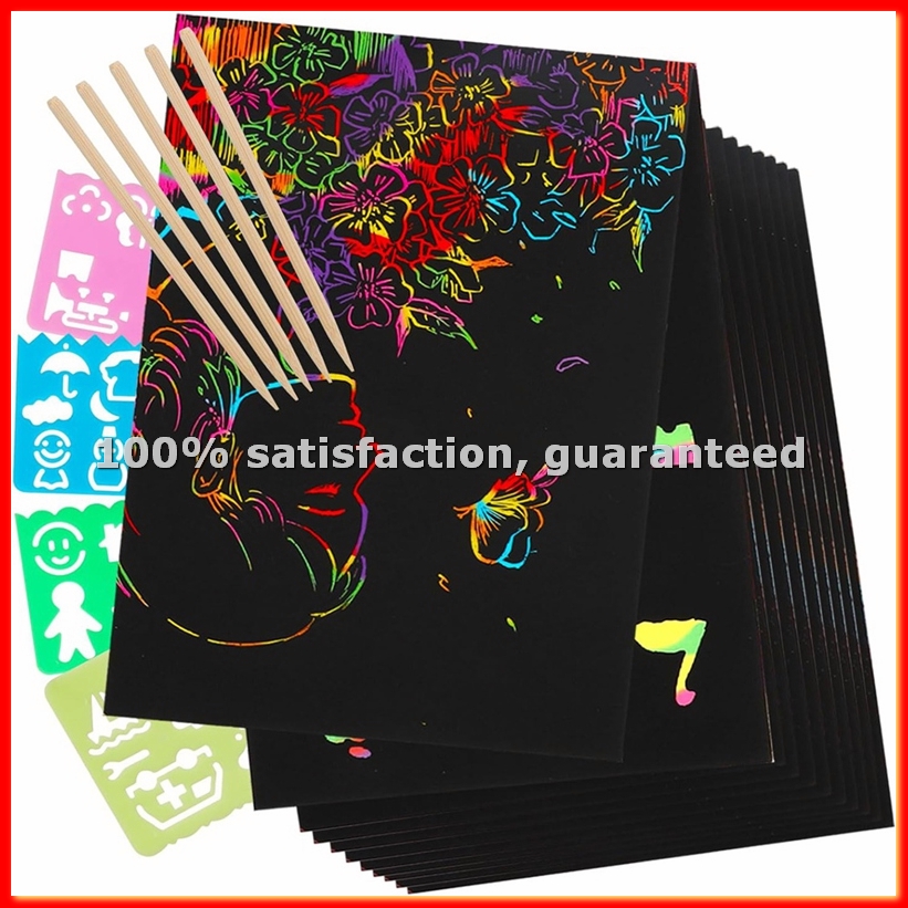 Scratch Paper Art Set, Black C - Art Craft For Christmas ulasan dan harga