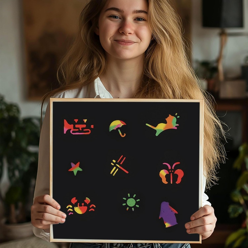 Scratch Paper Art Set, Black C - Art Craft For Christmas ulasan dan harga