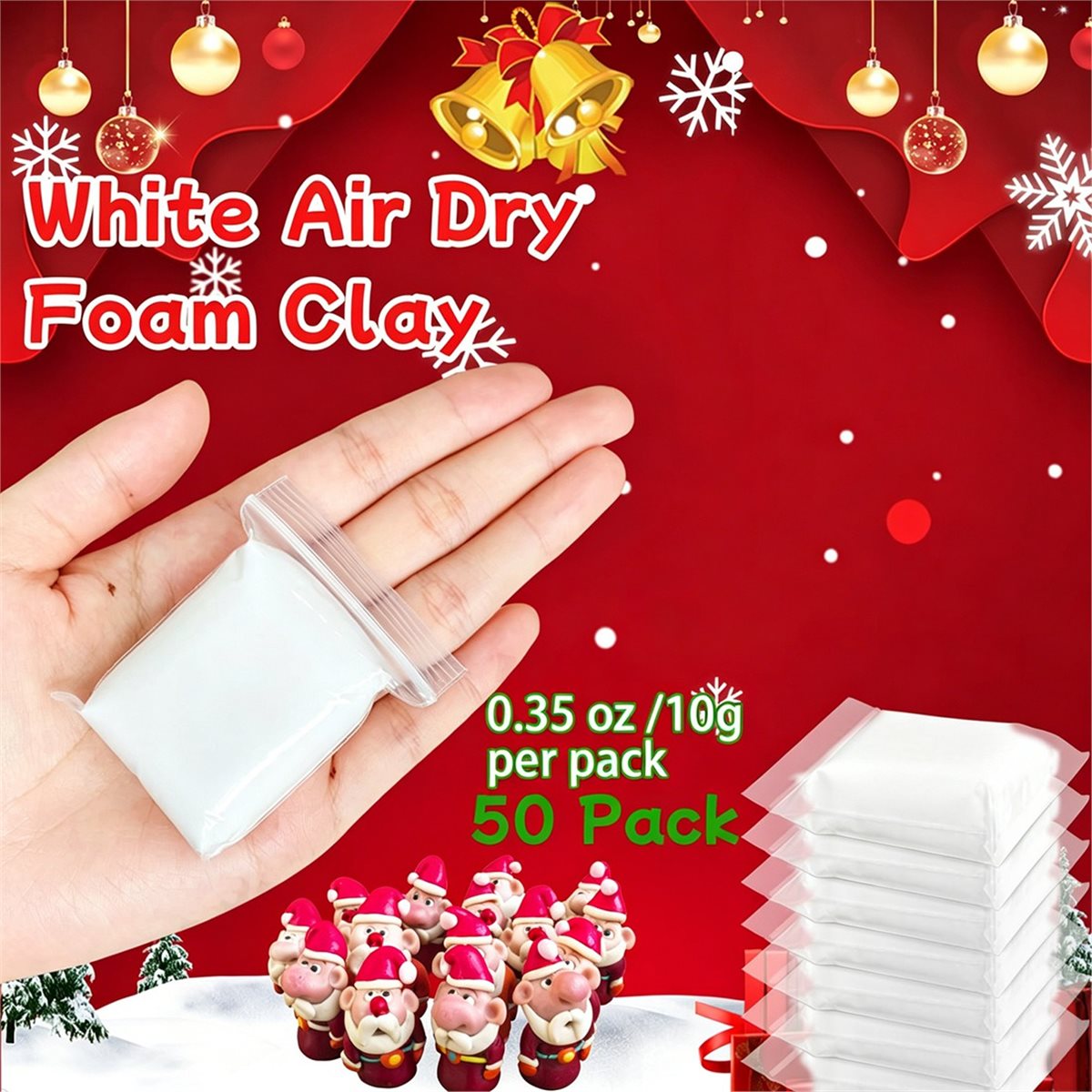 50 Pack White Air Dry Clay,1.1 - Air Dry Clay ulasan dan harga