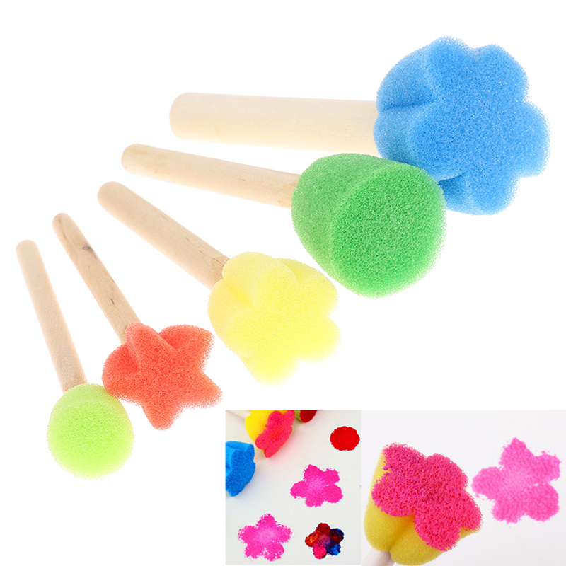 Kids Toddler Sponge Stamp Brus - Art Craft Notebook ulasan dan harga