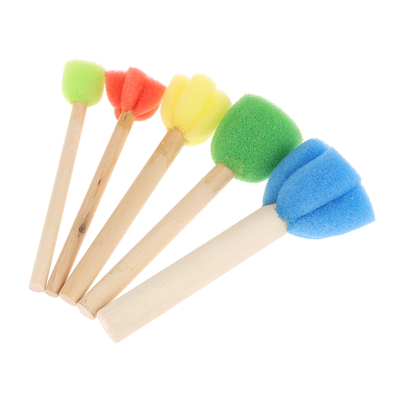 Kids Toddler Sponge Stamp Brus - Art Craft Notebook ulasan dan harga
