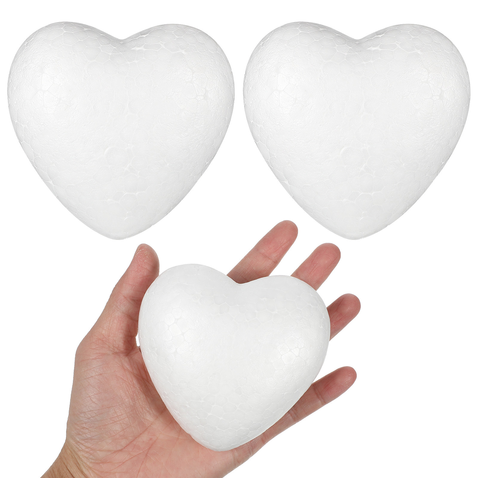 3Pcs Polystyrene Heart Balls 1 - Art Craft For Christmas ulasan dan harga