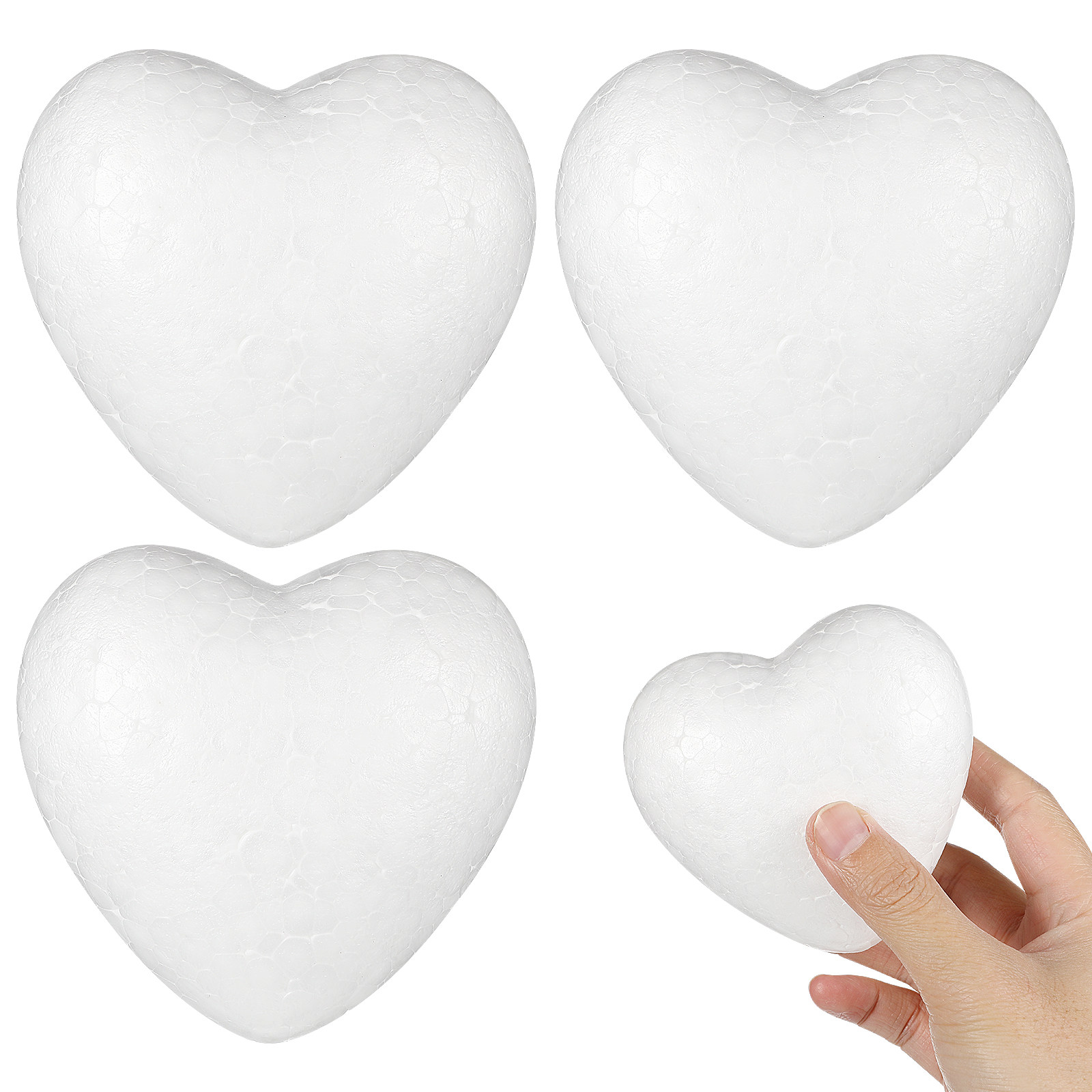 3Pcs Polystyrene Heart Balls 1 - Art Craft For Christmas ulasan dan harga