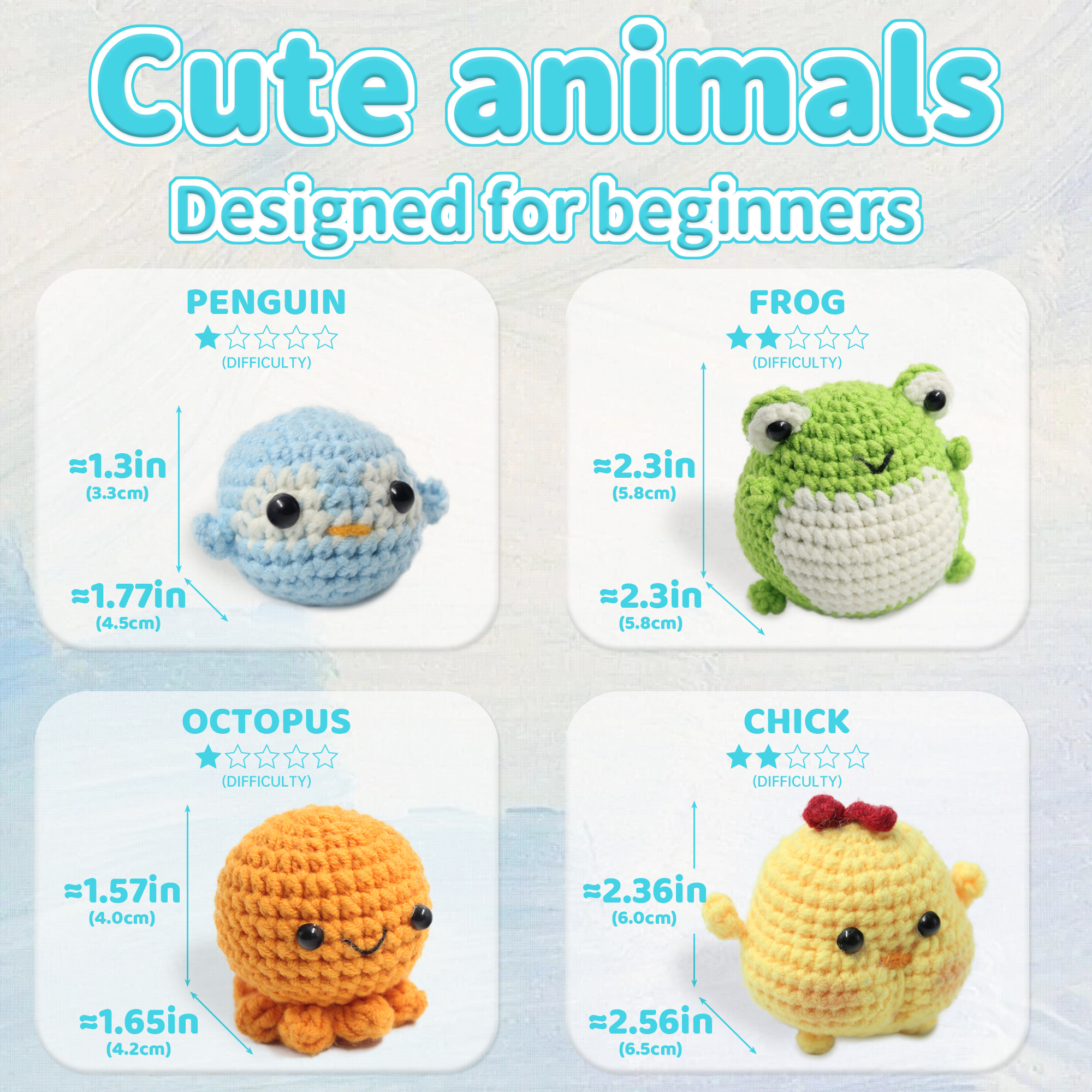 Animal sery Crochet Kit for Be - Macrame Cord Cotton ulasan dan harga