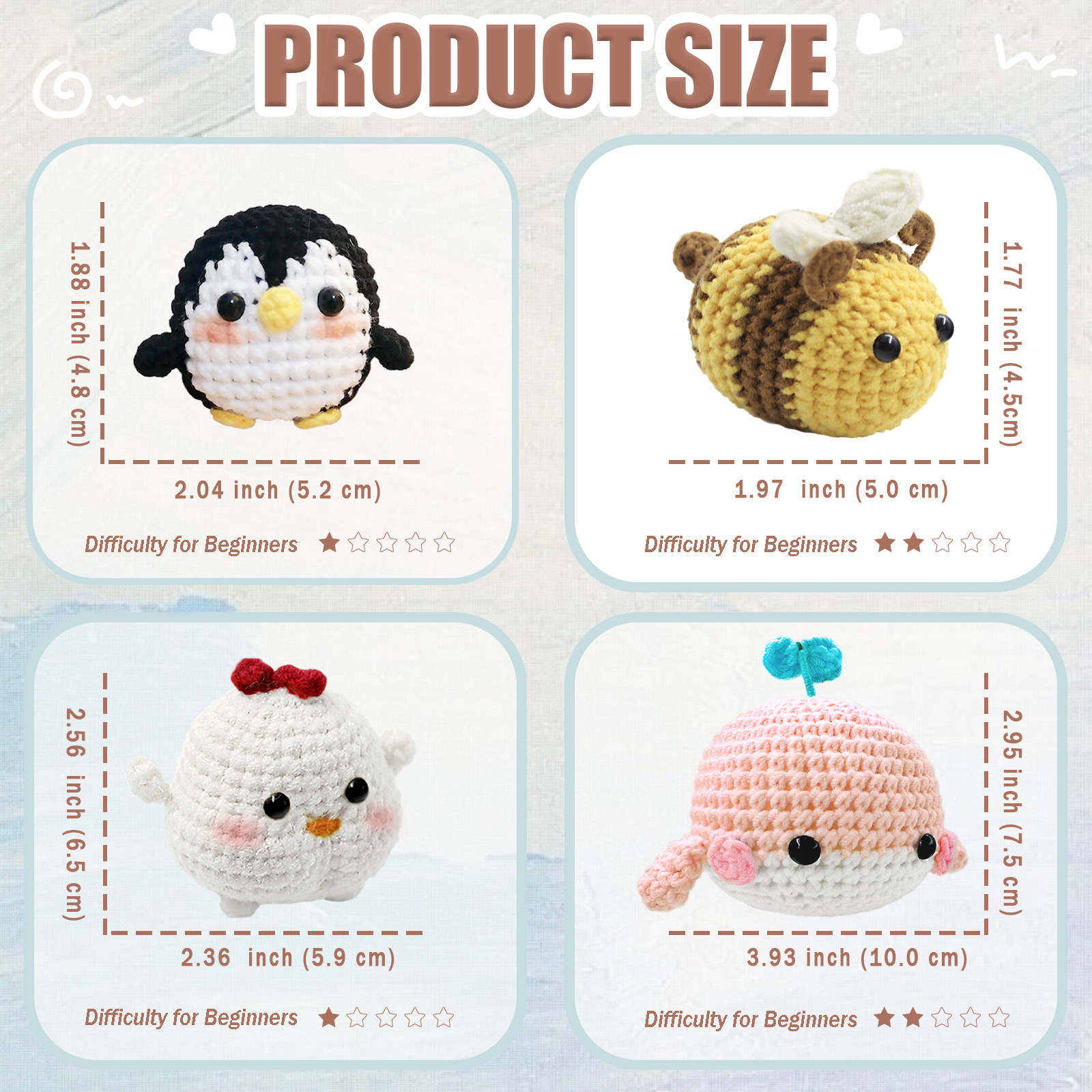 Animal sery Crochet Kit for Be - Macrame Cord Cotton ulasan dan harga