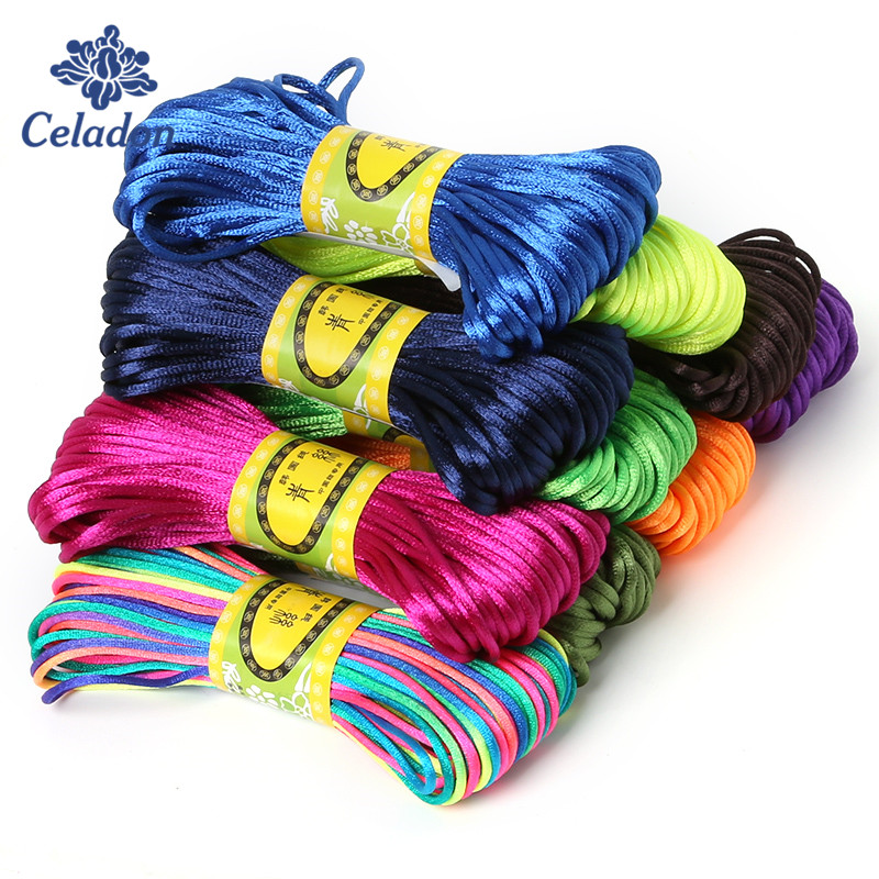 2mm 20meter Soft Satin Rattail - Macrame Cord Cotton ulasan dan harga