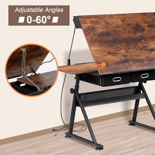 Adjustable Drafting Table with - Art & Craft Kortingscode ulasan dan harga