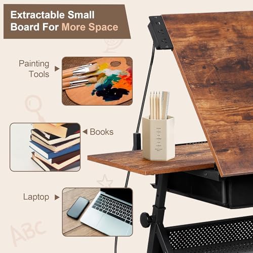 Adjustable Drafting Table with - Art & Craft Kortingscode ulasan dan harga