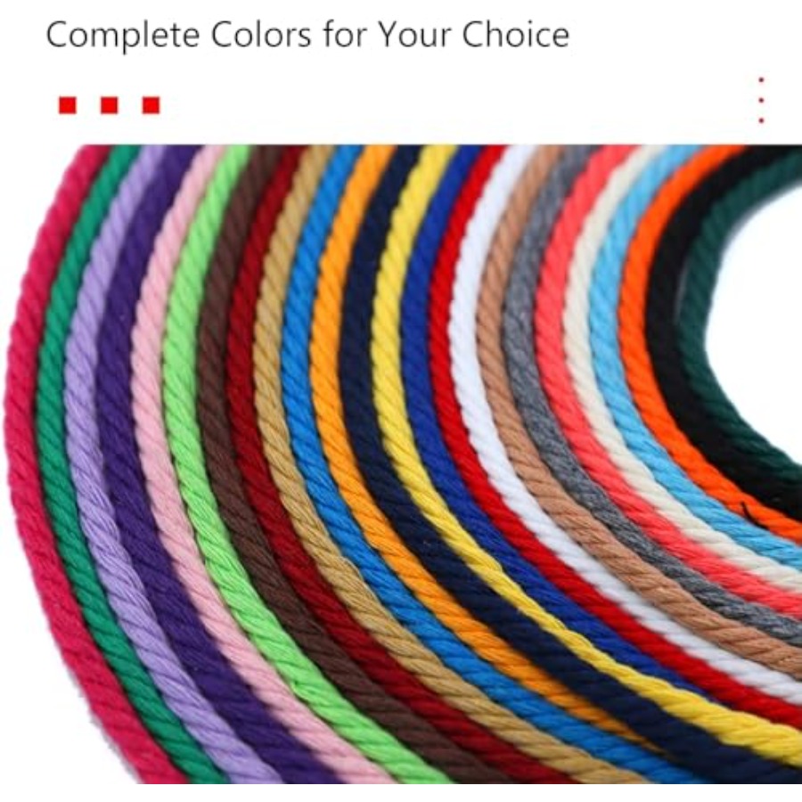 5mm Macrame Cord - 12 Colors N - Macrame Cord Cotton ulasan dan harga
