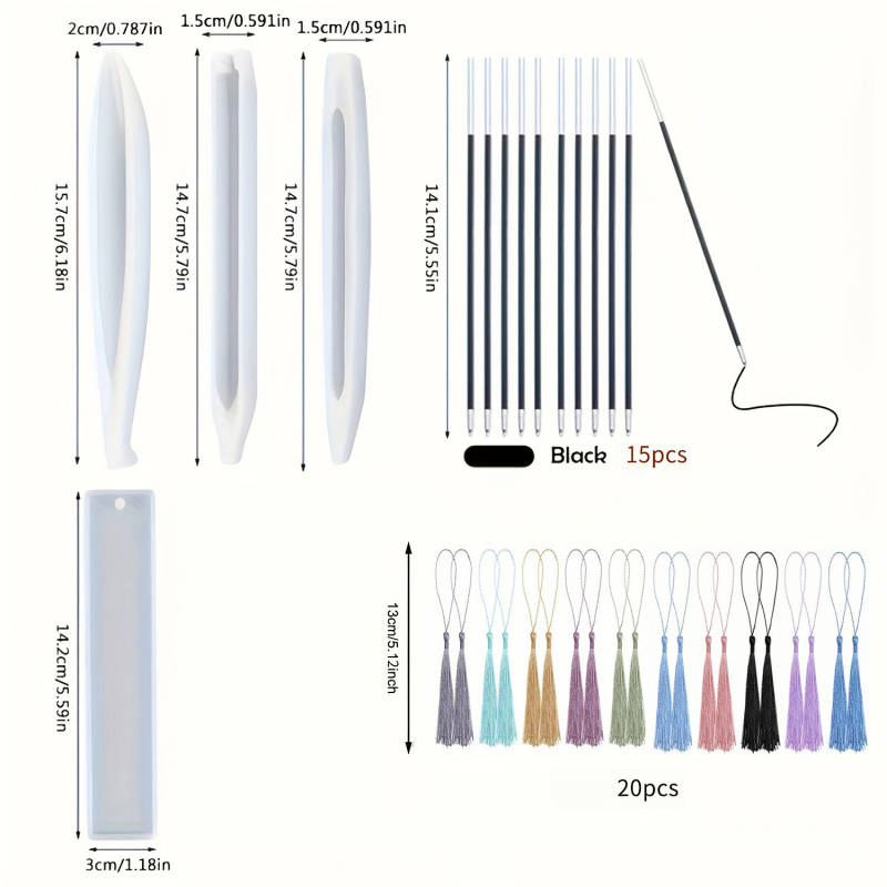 39Pen and bookmark silicone mo - Resin Casting Mold ulasan dan harga