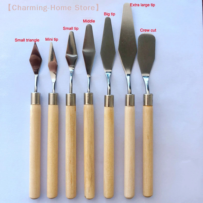 【M】7Pcs/Set Stainless Steel Oi - Painting Knife Palette ulasan dan harga