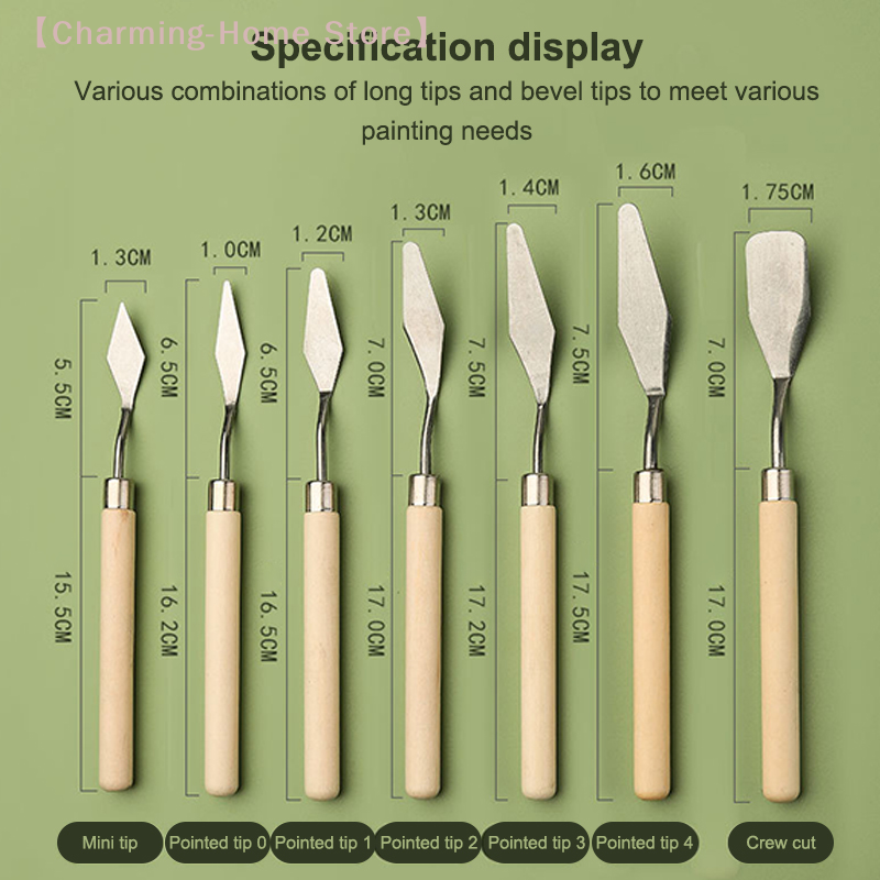 【M】7Pcs/Set Stainless Steel Oi - Painting Knife Palette ulasan dan harga