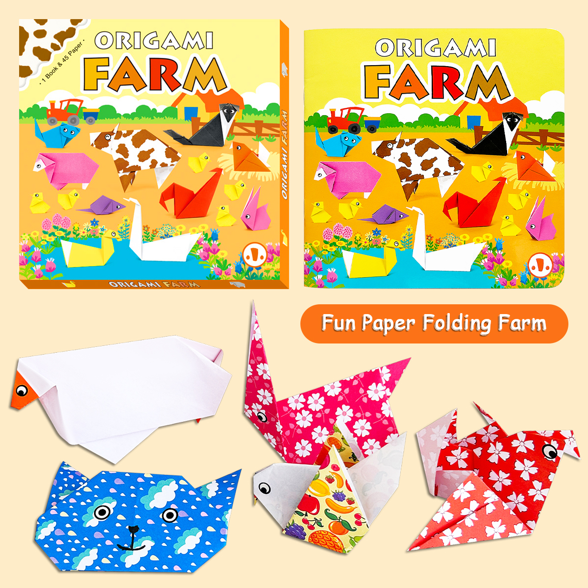 Children's Origami Farm Toolki - Art Craft Book ulasan dan harga